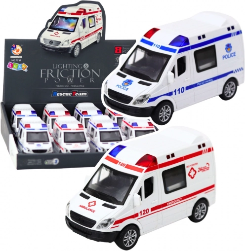 Gasileško vozilo Ambulanta z odpirajočimi se vrati ter svetlobnimi in zvočnimi učinki