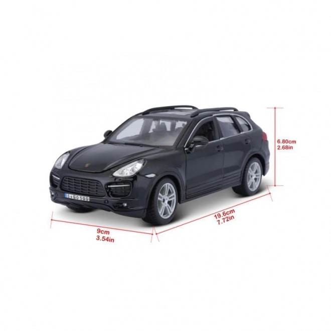 Kovinski model Porsche Cayenne Turbo črn 1/24