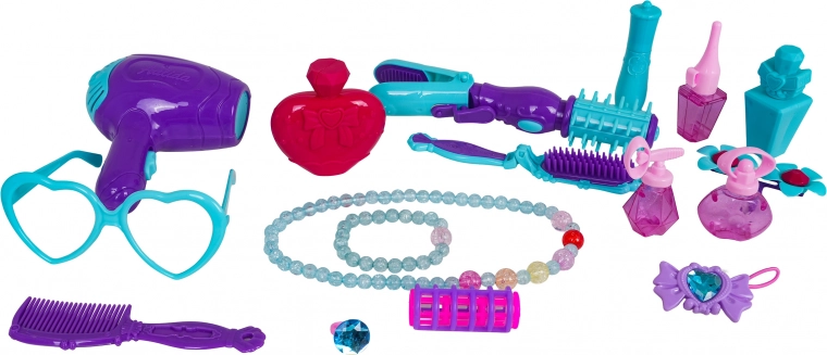 Bogata zbirka frizerskih in kozmetičnih dodatkov