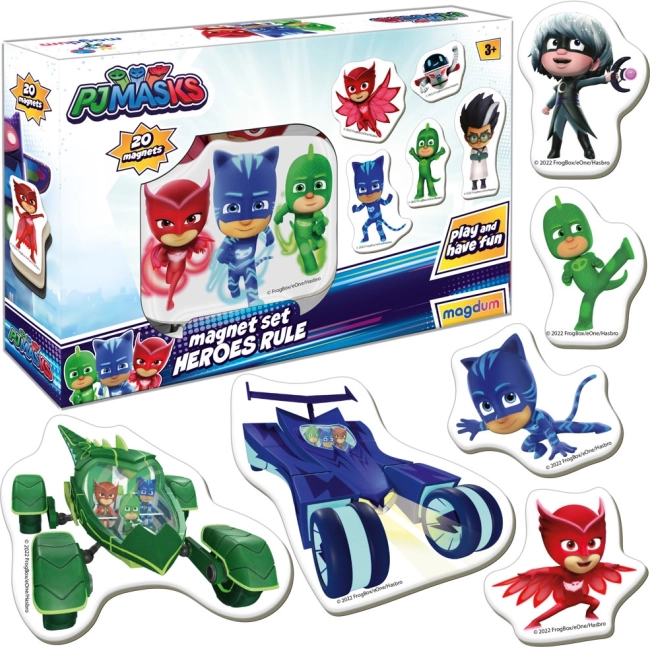Set magnetov PJ MASKS Pidžamajčki za otroke