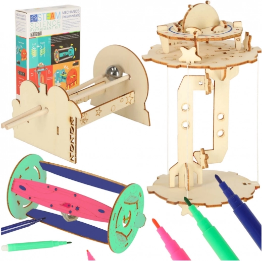 Izobraževalni STEM komplet za otroke – mehanika in gravitacija 3v1 DIY