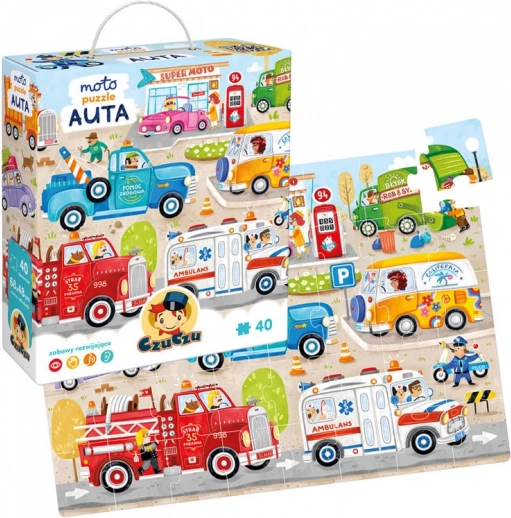 CzuCzu moto puzzle Avta – velika sestavljanka za otroke