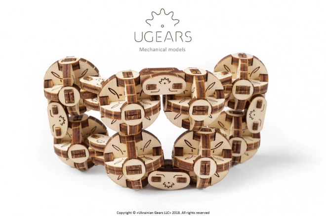 Ugears 3D sestavljanka - Fleksi kocka 144 kosov
