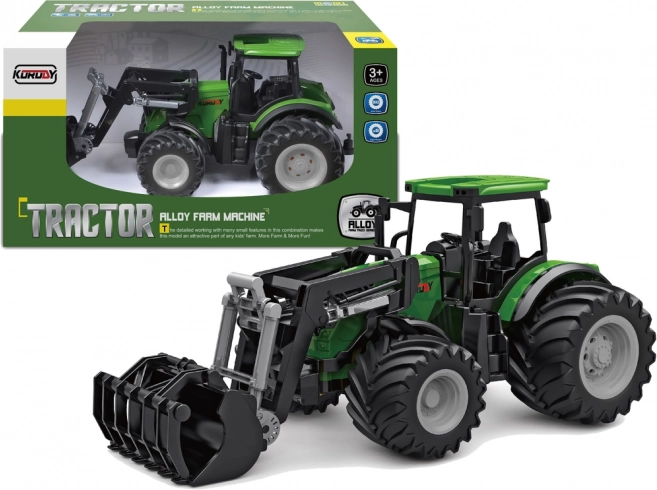 Zeleni traktor 1:24 s krokodiljo žlico
