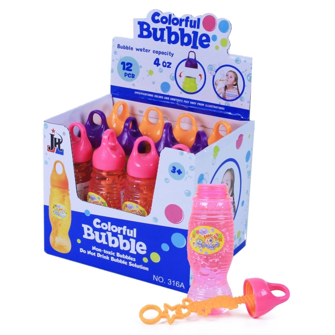 Steklenica za milne mehurčke 3 barve