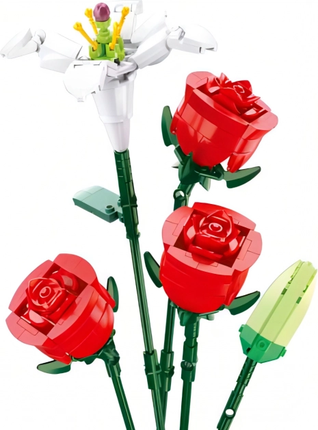 Sluban Flowers vrtnice z lilijo – sestavljanka 267 kosov