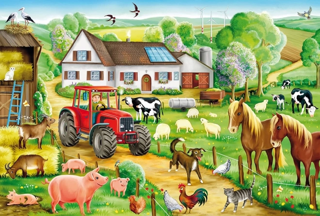 SCHMIDT Puzzle Na kmetiji 100 kosov