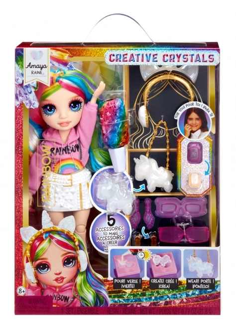 Rainbow High kreativni kristali punčka - Amaya Raine