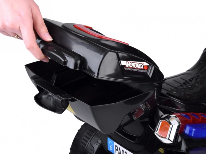 Otroški športni motocikel z barvno LED razsvetljavo – Črna