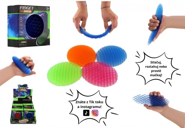 Fidget črv, ki menja obliko – antistresna plastična igrača, 11 cm