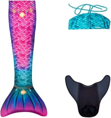 Dekliška morska deklica – plavut Aquaris Star z bikini kopalkami