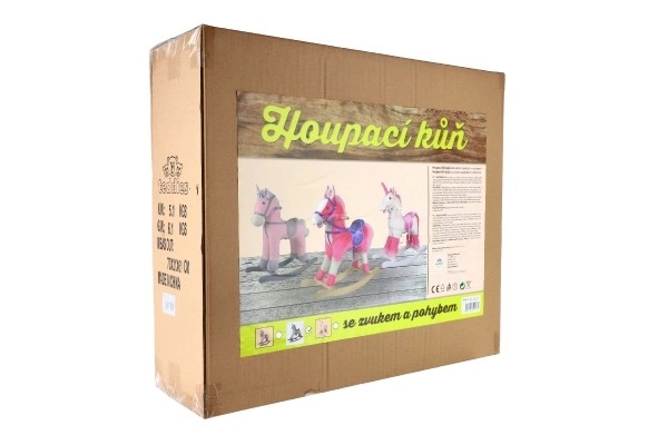 Beli plišasti gugalni samorog z učinki