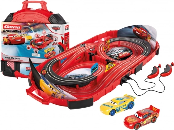 avtocesta Carrera Speed Arena Disney Cars 2,77 m v prenosnem kovčku