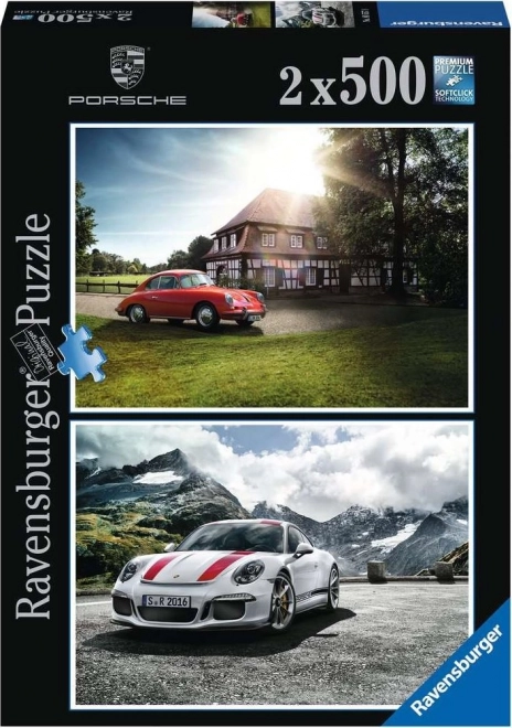 Sestavljanka RAVENSBURGER Porsche 356 in Porsche 911 2×500 koščkov