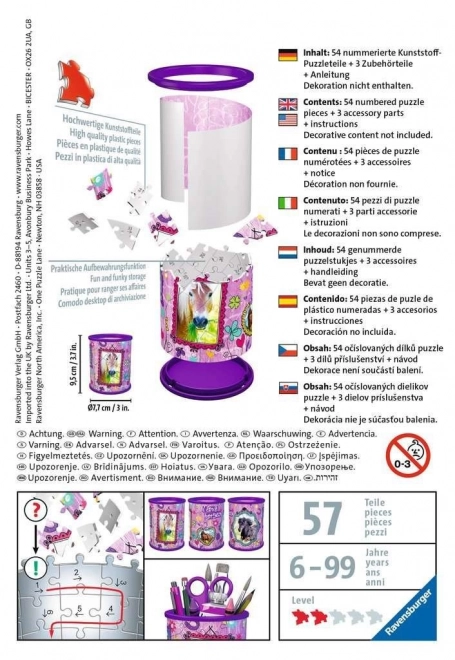 RAVENSBURGER 3D sestavljanka stojalo: Konj 54 kosov