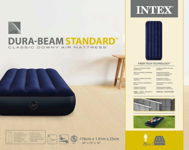 Napihljiva vzmetnica 191x76 cm Velour INTEX