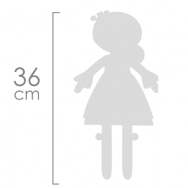 DeCuevas 20045 Plišasta punčka PROVENZA - 36 cm s posteljico