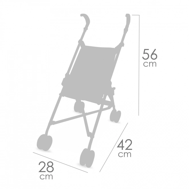 DeCuevas 90079 Zložljiv voziček za punčke zložljiv KOALA 2024 - 56 cm