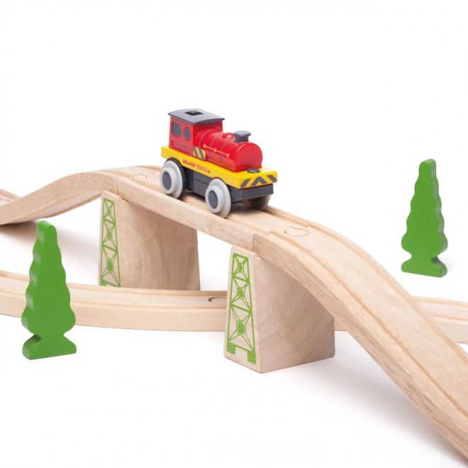 Bigjigs Rail Električna lokomotiva Rdeči silak