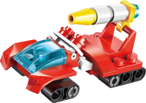 Futuristično vozilo in robot v eni škatli