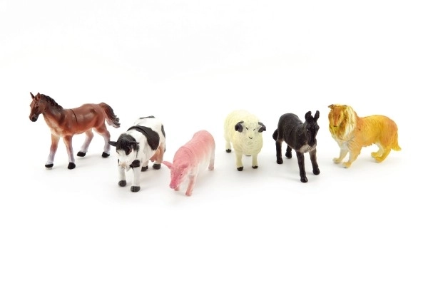 Domače živali farma 6 kosov plast 9cm v vrečki 16,5x27x5cm