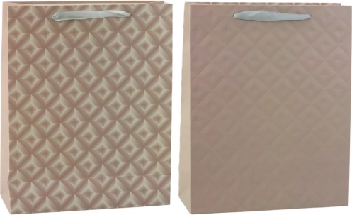 Darilna vrečka z reliefom bežna 32 x 26 x 10 cm