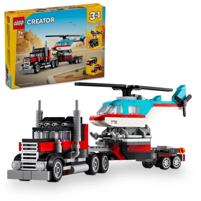 Lego Creator Vlečnik s Platformo in Helikopterjem