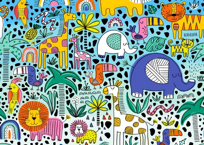 ENJOY sestavljanka 1000 koščkov – doodle safari