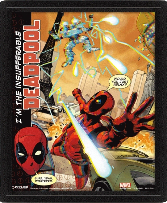 3D slika Deadpool v okvirju