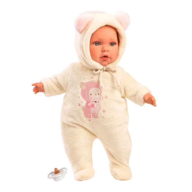 Llorens 14208 BABY JULIA - realistična punčka dojenček z mehkim tekstilnim telesom - 42 cm