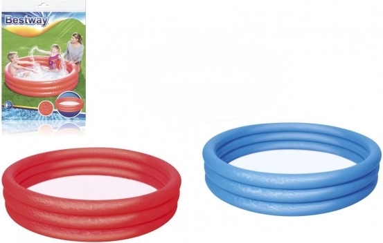 Otroški napihljiv rdeč bazen 152x30 cm Bestway z zaplato za popravilo