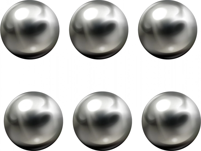 Celovit komplet s 6 kovinskimi kroglicami