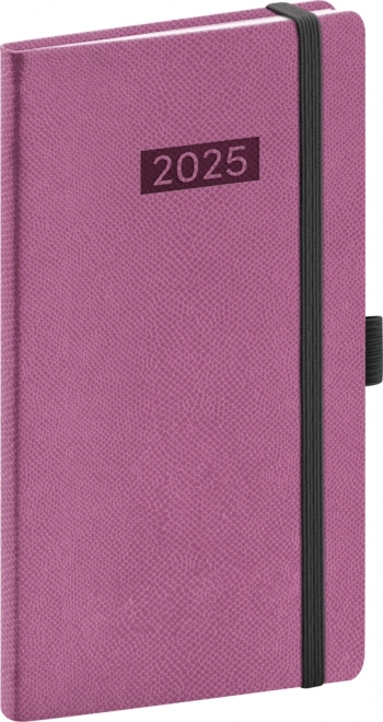 NOTIQUE Žepni dnevnik Diario 2025, roza, 9 x 15,5 cm