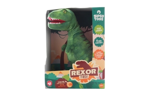Plišast T-Rex zvočni 38 cm zeleni