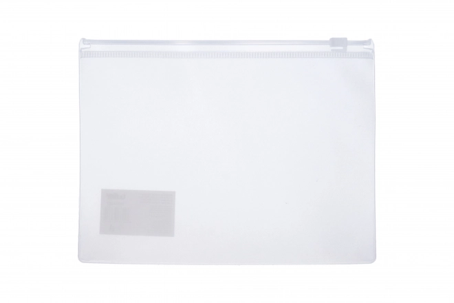 Mapa z zapiralom na zadrgo 29x21,5 cm Prozorna