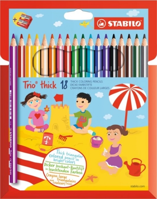 STABILO Trio močne barvice set 18 s šilčkom