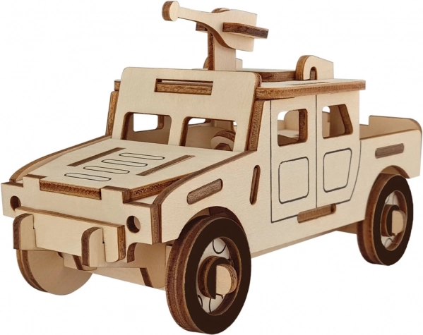Woodcraft 3D puzzle leseno vojaško vozilo