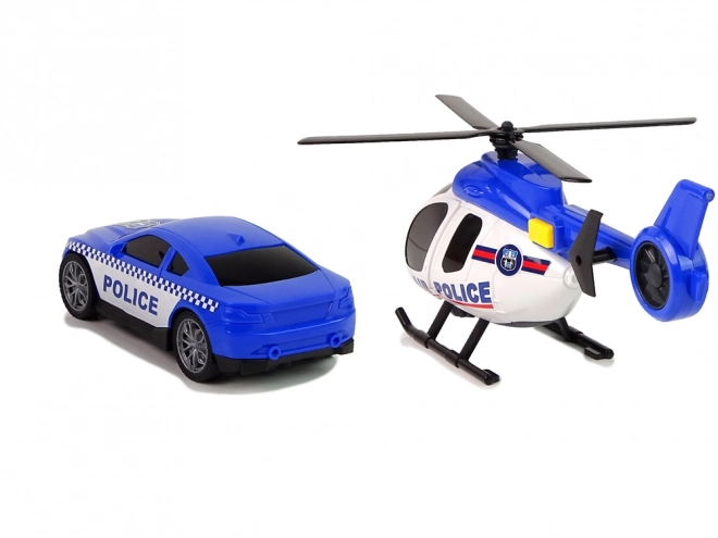 Set policijskih tovornih vozil Policijski helikopter Zvočna svetila