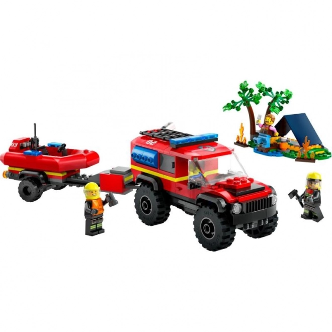 LEGO® City 60412 Gasilsko vozilo 4x4 in reševalni čoln