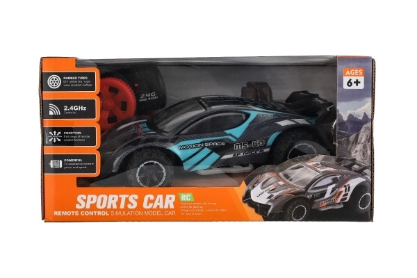 RC športni avto 2,4GHz srebrno-turkizno 20cm – Srebrno-turkizno