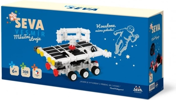 Konstruktorski set SEVA VESOLJE Lunini stroji plastika 308 kosov v škatli 31x16x7 cm