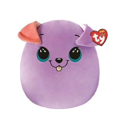 Blazina plišasta igrača TY Squishy Pes Bitsy vijolična 22 cm
