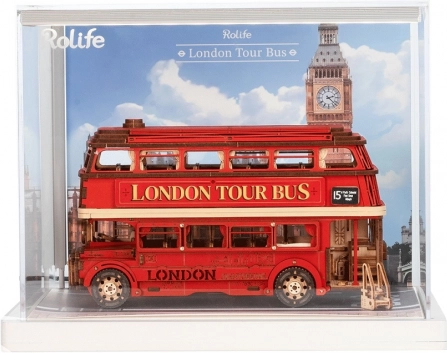 Vitrina z londonskim dvonadstropnim avtobusom RoboTime