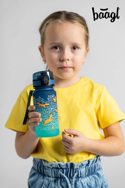 BAAGL Tritanova steklenica za pitje Gradient Les 350 ml