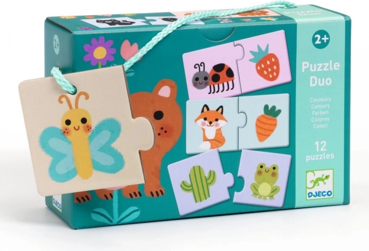 Djeco Eduludo puzzle duo – barve