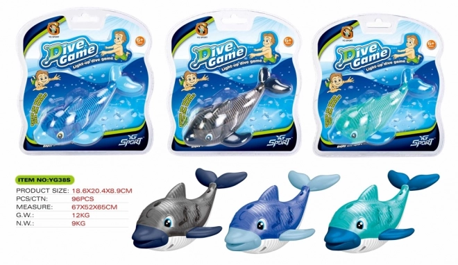Svetleči potapljaški delfin