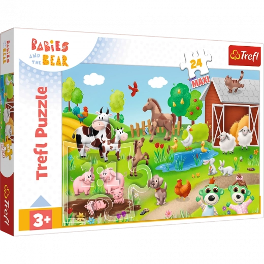 Sestavljanka 24 maxi BOBASKI IN ŽIVALI Trefl
