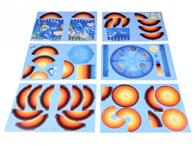 3D puzzle Planet Zemlja - Struktura 50 delov