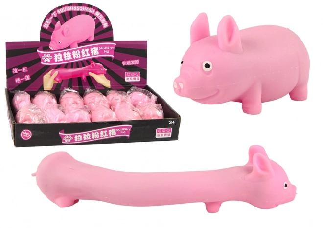 Elastična roza igrača squishy prašiček