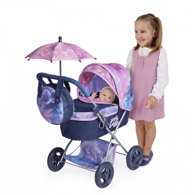 DeCuevas 85076 Zložljiv voziček za punčke s senčnikom in torbo Magic Bubble 2024 - 60 cm